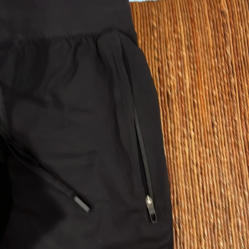 Lululemon Athletica Black Athletic Shorts with Drawstring Waistband - Picture 3 of 5